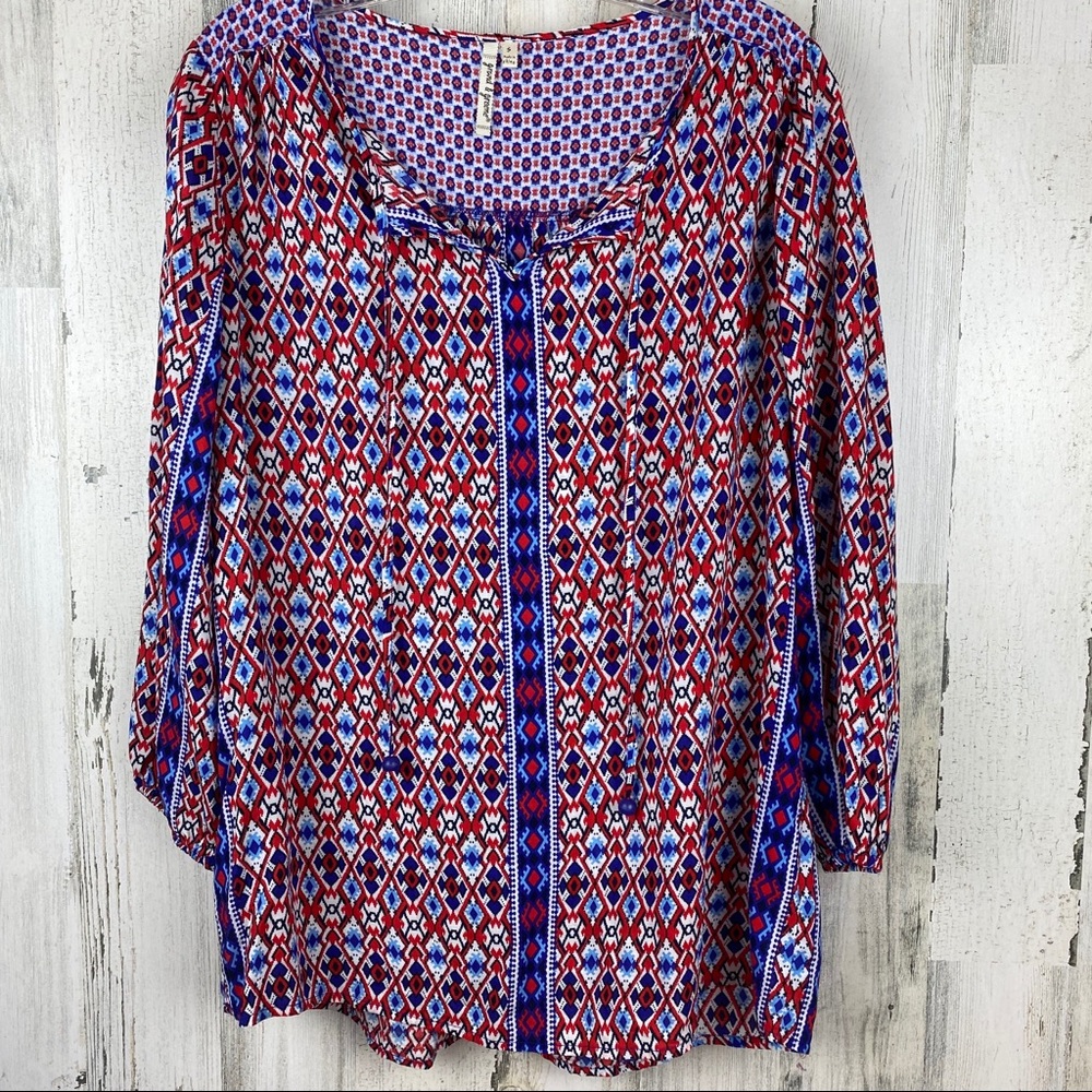 Grand & Greene blue, white, red tunic size S